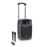 LD Systems ROADBUDDY 10 HHD 2 B5 Bluetooth-Lautsprecher mit Mixer, kabellose Mikrofone